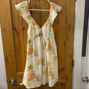 American Eagle Outfitters Floral Dress - Cream, Orange, Green